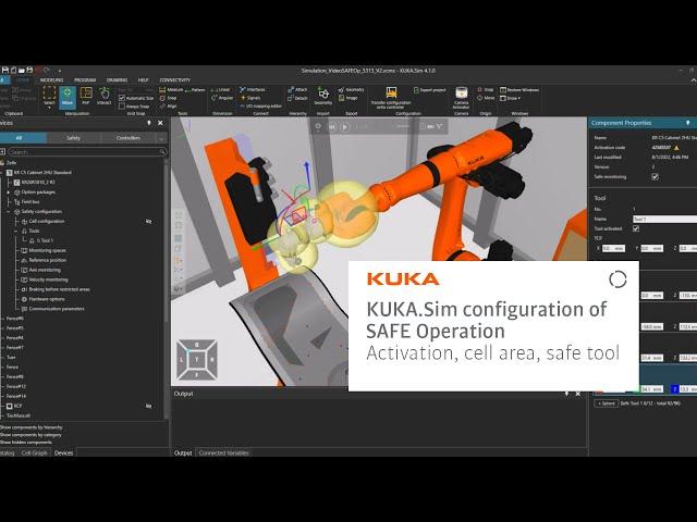 KUKA.Sim 4.1 configuration of SAFE Operation Part 1: Activation, config of cell area and safe tool