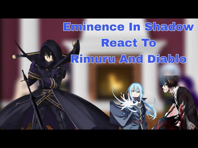 The Eminence In Shadow React To Rimuru Tempest | Rimuru X Diablo | Gacha Reaction |