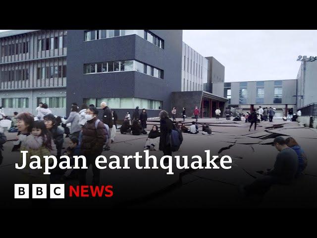 Japan issues tsunami warning after strong earthquake - BBC News