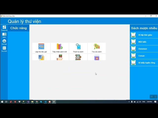 DEMO Phần mềm quản lý thư viện