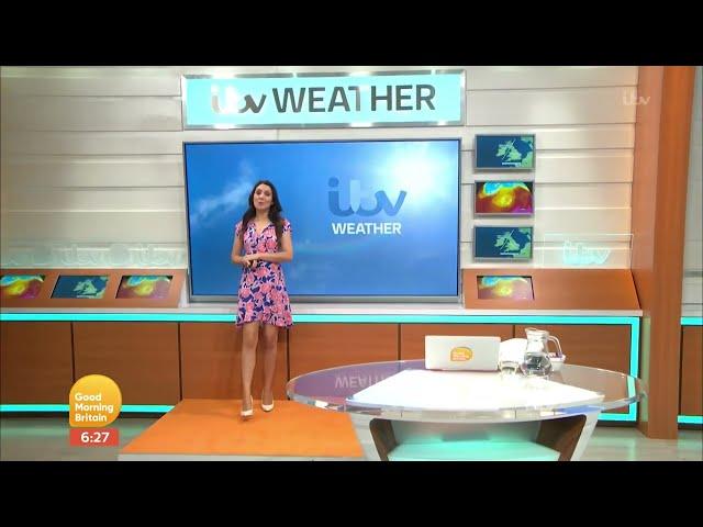 Laura Tobin Taking Shoes Off #shoesoff #goodmorningbritain #barefoot