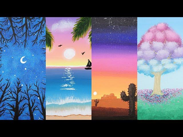 50 Easy Acrylic Painting Ideas for Beginners | 2022 Mega Compilation