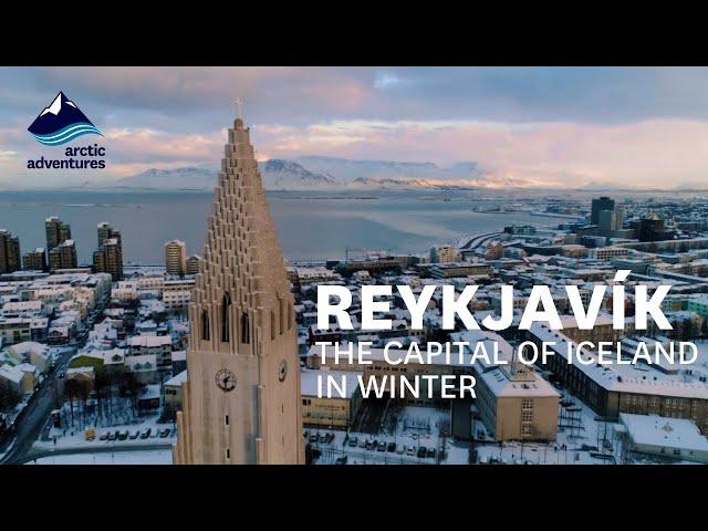 Reykjavík, the capital of Iceland in winter