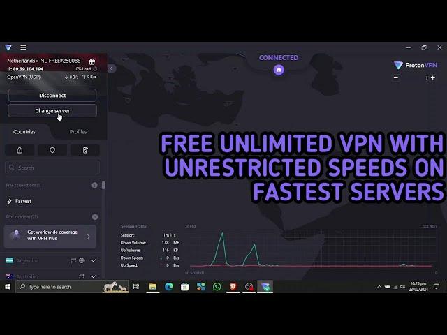 HOW TO GET FREE UNLIMITED AND UNRESTRICTED VPN SERVICE WITH PROTON VPN ON DESKTOP