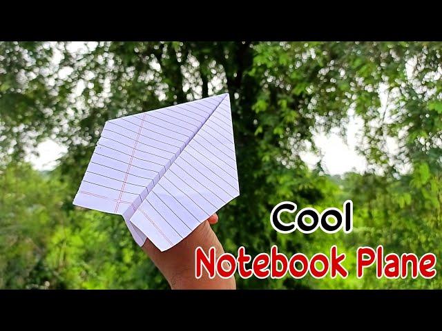 How to make Notebook Paper Plane(fly so far), Make paper flying plane, origami plane