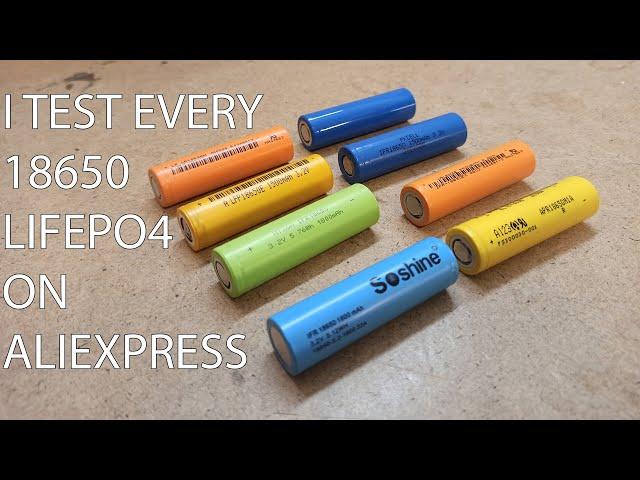 I test EVERY 18650 Lifepo4 on #aliexpress