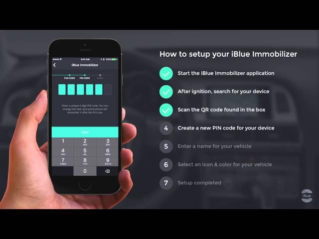 iBlue Immobilizer Setup on iOS