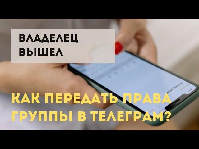 Как передать права группы в телеграм telegram?