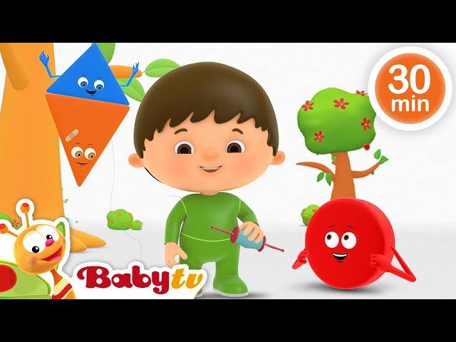 Charlie has Adventures with his Friends the Shapes  🟩   | Kids Cartoons | Full Episodes @BabyTV