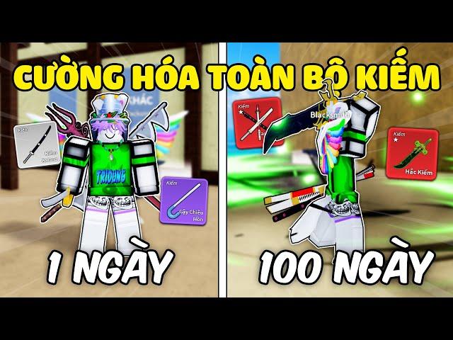 Tôi Dành 100 Ngày CƯỜNG HÓA 38 Thanh Kiếm Huyền Thoại Trong Blox Fruit !