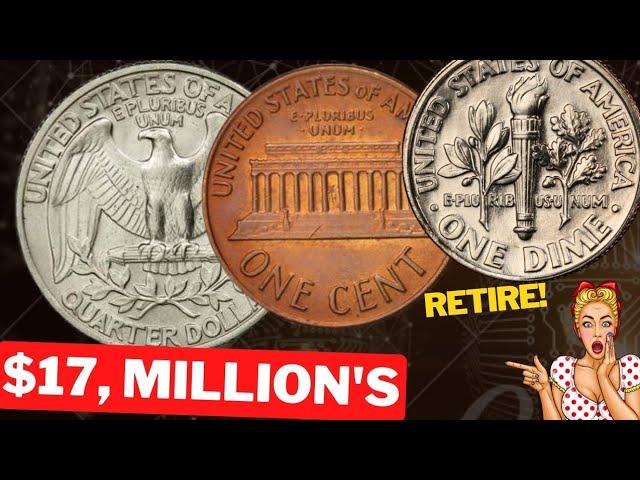 Top 20 Most Valuable Coins 2024 - Rare Dimes, Nickels, Pennies & Quarters Worth a Lot Of Money!