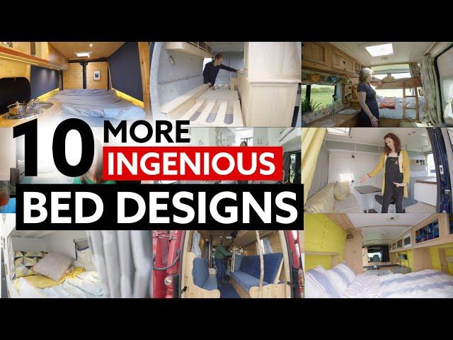 10 (MORE) INGENIOUS BED DESIGNS For Your Van Conversion