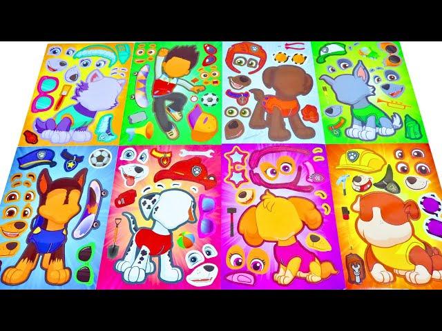 [ToyASMR] Satisfying with Sticker Book Dress Up Facial Everest,Skye,Chase,Marshall #pawpatrol