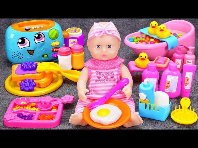 9 Minutes Satisfying with Unboxing Cute Doll Stroller Toys, Baby Bathtub Playset ASMR | Review Toys