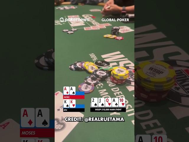 AA vs KK in the FIRST Hand of WSOP MAIN EVENT | #pokernews #wsop2024