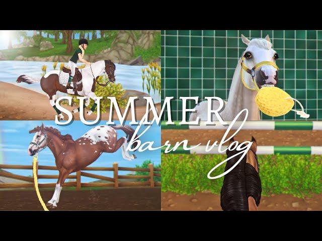Summer Barn Vlog ~ Beach Gallop, Baths, & Riding II Star Stable Realistic Roleplay
