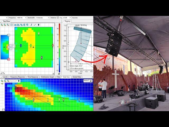 how to FLY Line Arrays | Sound System design with EASE Focus 3