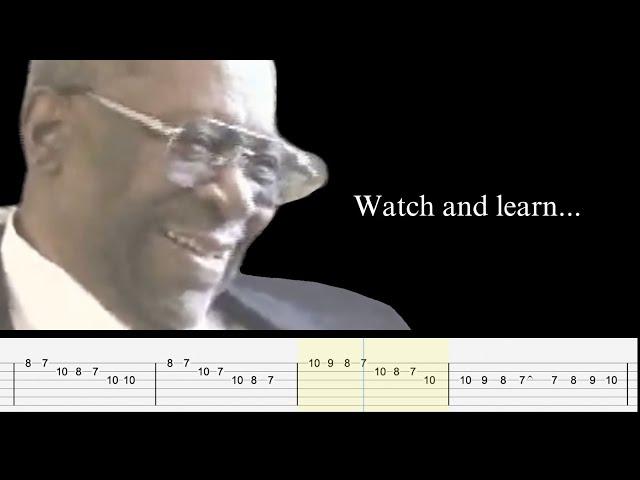 18 minutes of pure guitar wisdom from B.B. King (with Tab)