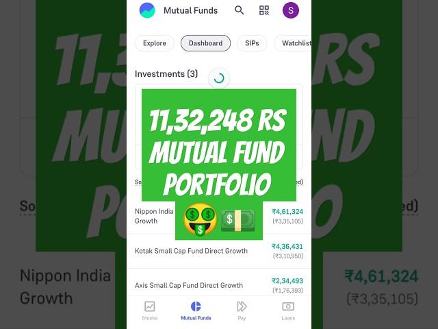 my mutual fund portfolio revealed #mutualfunds #stockmarket #financialfreedom #groww #shortvideo