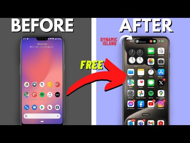 How to Turn Android into an iPhone 15 pro COMPLETELY! (no root)