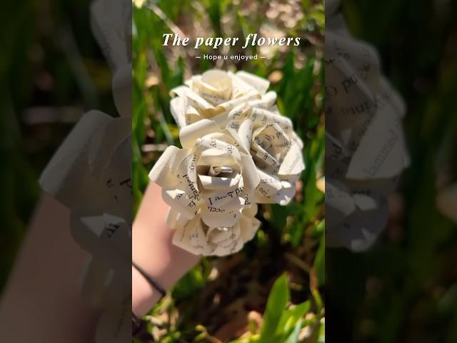Make paper flowers with me#papercraft #art #fypシ゚viral #paper #paperflower #book #fypシ