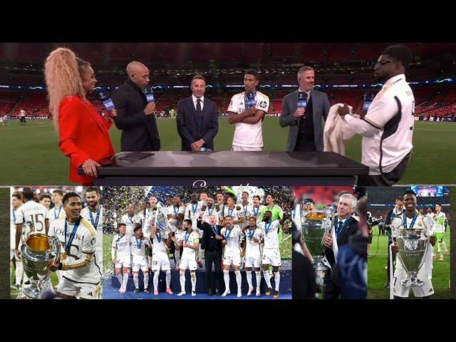 Jose Mourinho & Thierry Henry Reacts To Real Madrid UCL TrophyBellingham Carlo & Courtois Interview