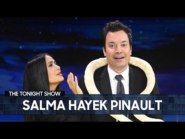 Salma Hayek Pinault Shows Jimmy How to Dance with a Snake, Dishes on Like Water for Chocolate