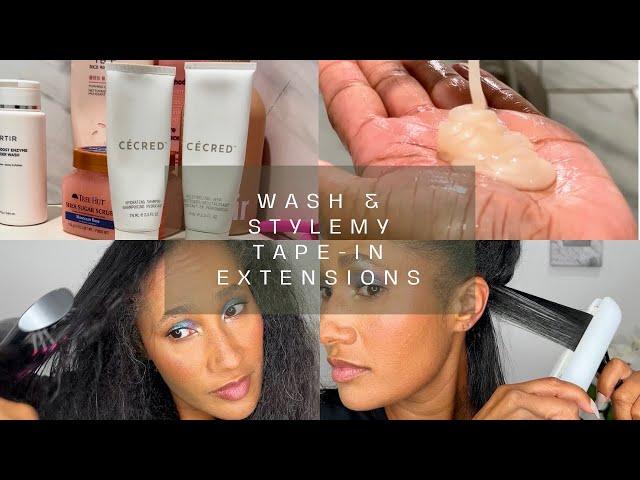 How to: Washing and Styling my Tape-in Extensions at Home | Tips and Tricks for extension newbies!