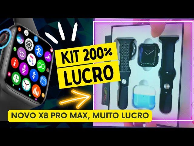 X8 Pro Max 2023 //  200% de LUCRO COM esse KIT do ALIEXPRESS! "smartwatch"