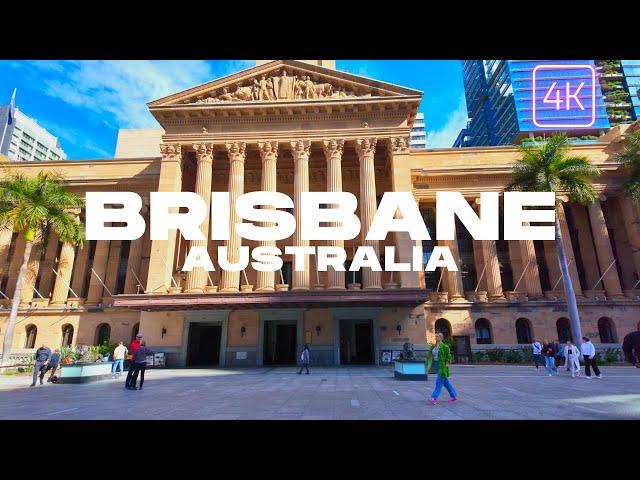 Brisbane City Walking Tour | George St and City Hall | 4K Australia | June 2024 | UHD 60fps