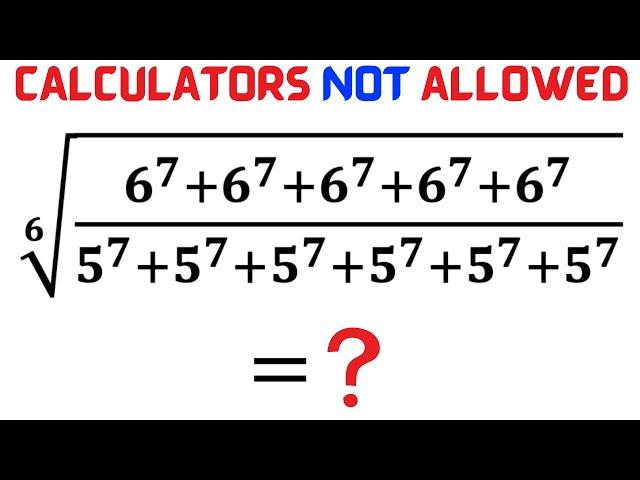 Calculators NOT allowed | Fun Algebra Problem | Radical with rational exponents