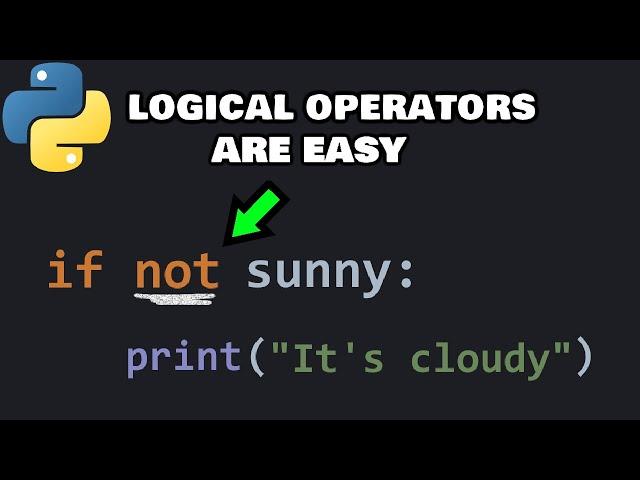Logical operators in Python are easy 