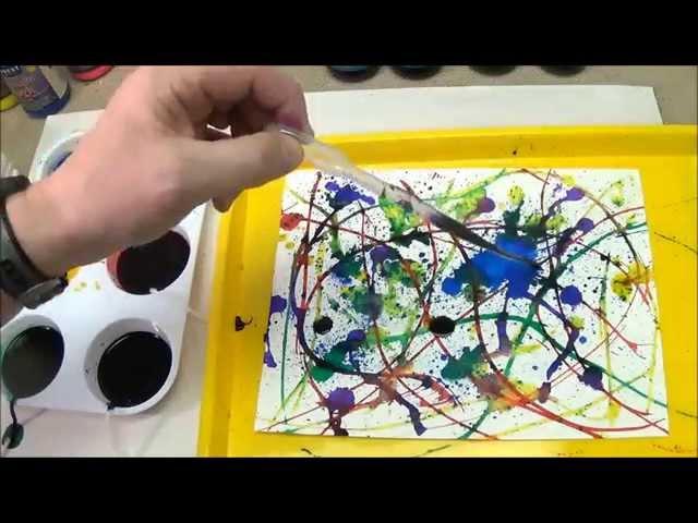 Jackson Pollock-Inspired Action Painting - Project #31