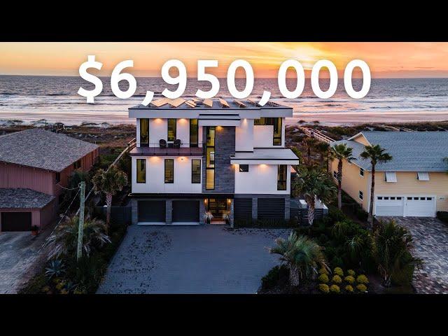 UNBELIEVABLE $6.95M Beachfront Modern Florida Mansion! The Most Beautiful Home in Fernandina Beach?!