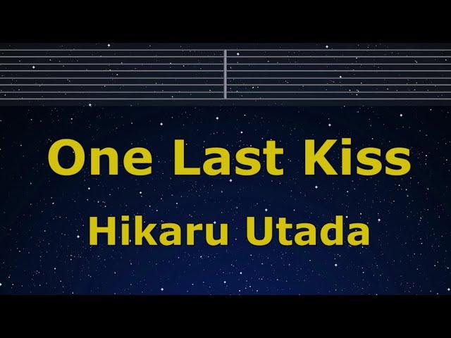 Karaoke One Last Kiss - Hikaru Utada 【No Guide Melody】 Instrumental, Lyric Romanized Evangelion