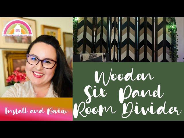 Eclectic Wooden Room Divider & Privacy Screen: Review Video with Amanda Mae