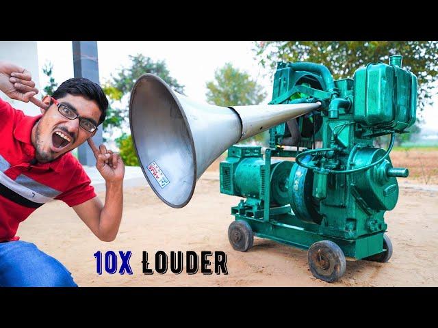 10X Loud Horn In Diesel Engine Silencer | इंजन की आवाज़ को 10 गुणा कर दिया |