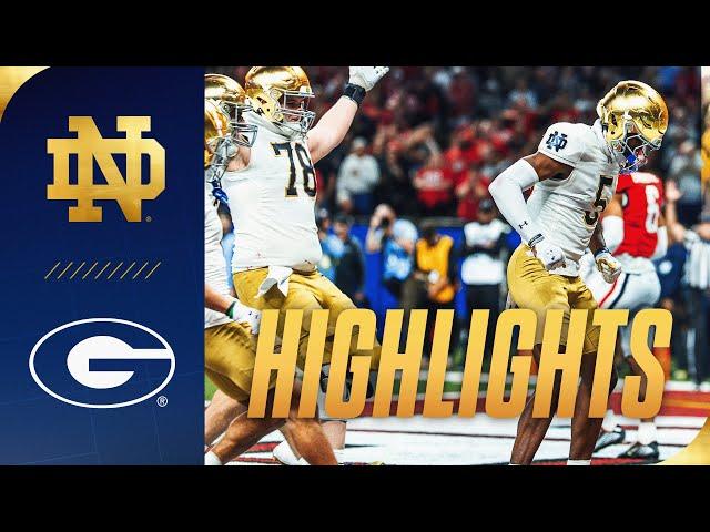 College Football Playoff Quarterfinal Highlights vs Georgia | Notre Dame Football