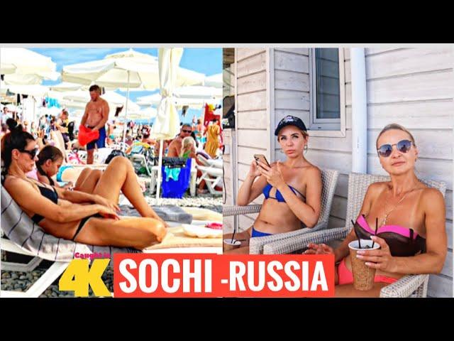 RUSSIA SOCHI BEACH DURING SANCTIONS | 4K BEACH WALKING TOUR #4kwalk