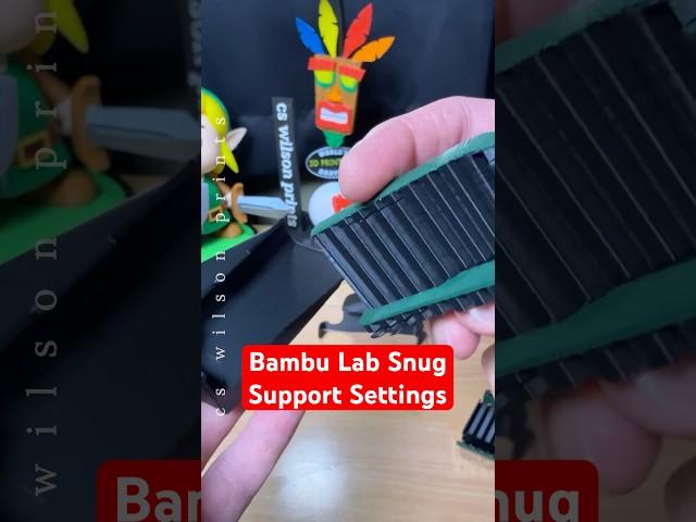 Bambu Lab “snug” support settings #3d #3dprinting #bambulab #bambu #x1c #bambustudio