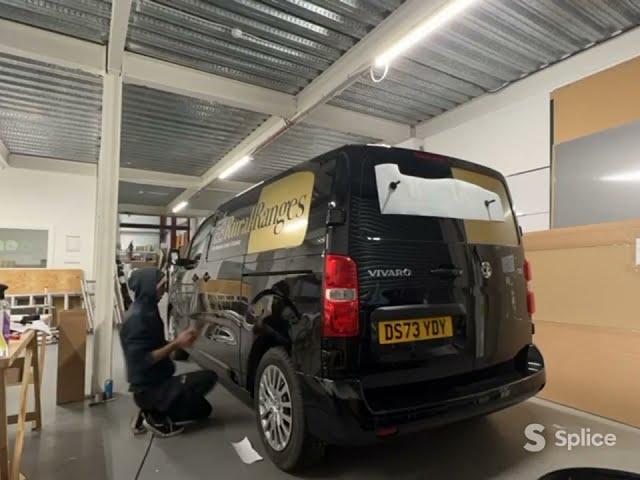 Vehicle Graphics Application Time Lapse - Rural Ranges Vauxhall Vivaro Business Signwriting