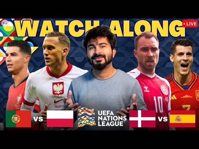 Portugal v Poland | Denmark v Spain Live Score UEFA Nation League 2024 | LIVE Reaction & Watchalong