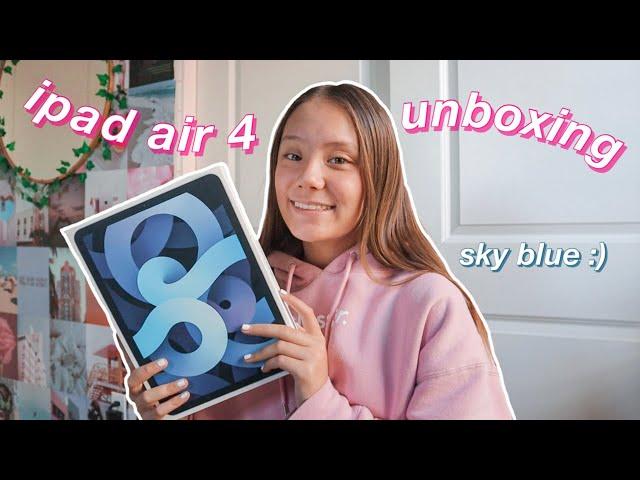 IPAD AIR 4 UNBOXING!  ~unboxing, setting up, accessories, and more!