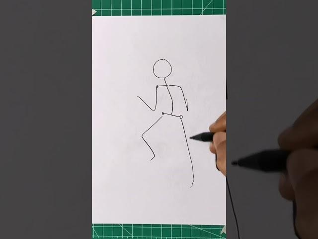 stickman to angry chainsawman speed drawing #shorts