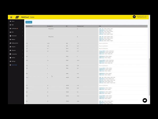Advanced Welding Search Engine - WeldCloud Notes