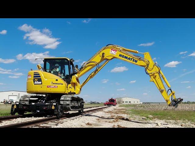 High Rail Attachment for Track Excavators | Dymax Rail Rider H-X1