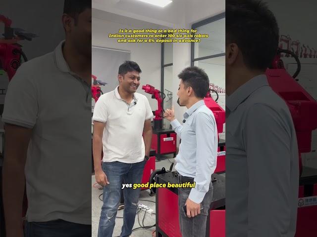 A meeting with an Indian customer #borunte #factory #industrialrobot #intelligence #industry #india