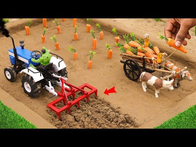 diy tractor plough machine | carrot farming science project | Small Creator