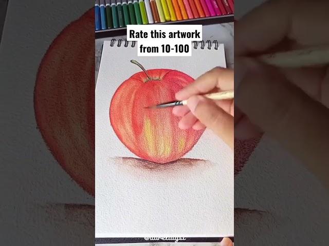 Drawing Apple | Watercolor Pencil #shorts #art #drawing #trending