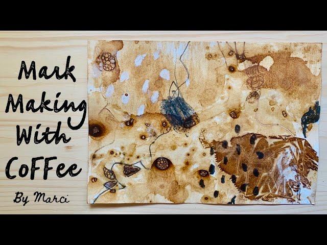 Make coffee abstract art with me. Mark making